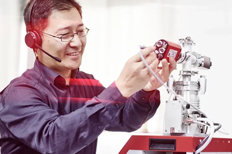 Employees in the calibration laboratory